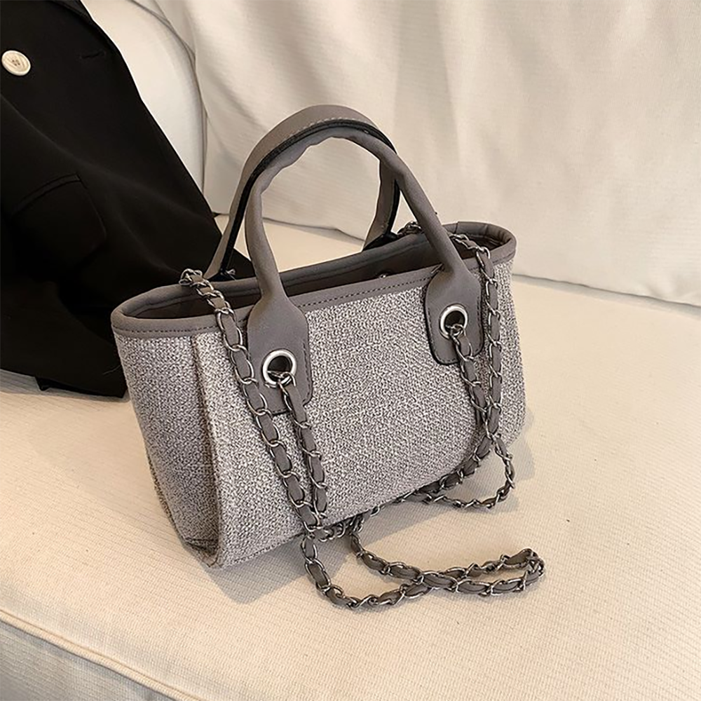 Bag Women Luxury Canvas Tote 2023 Trend Designer Female Shoulder Bags For Messenger Handbag Casual Chain Women's Bag New Small