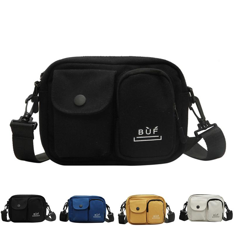 Women Canvas Bag Fashion Cell Phone Bag With Zipper Korean Crossbody Bag For Female Ladies Shoulder Bag Bolsa Feminina