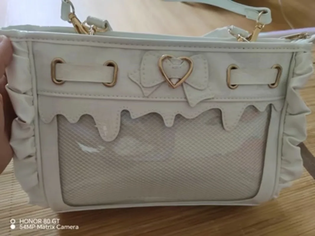 High-capacity Elegant Totes for Women New Trendy Ita Bag 2024 Sweet Popular Transparent Crossbody PU Clear Shoulder Bag Bolsa