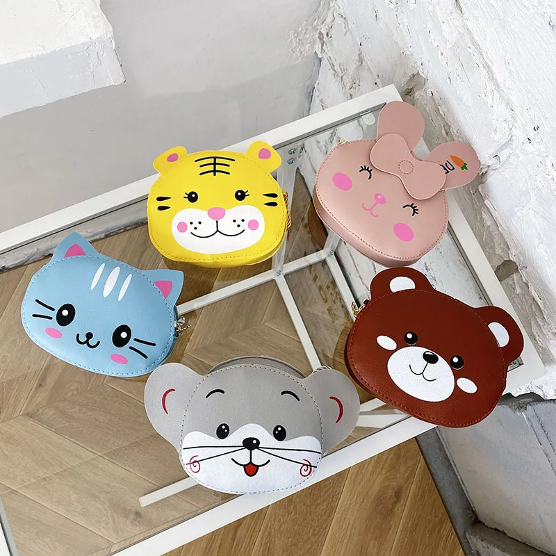 New Cartoon Mushroom Women's Bag Trend PU Shoulder Bag Cute Coin Purse Fashion Messenger Bag