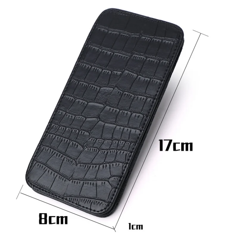 PU Wallet Crocodile Pattern Id Bank Credit Card Holder Protector Case Portable Travel Men'S Banknote Organiser Passport Cover