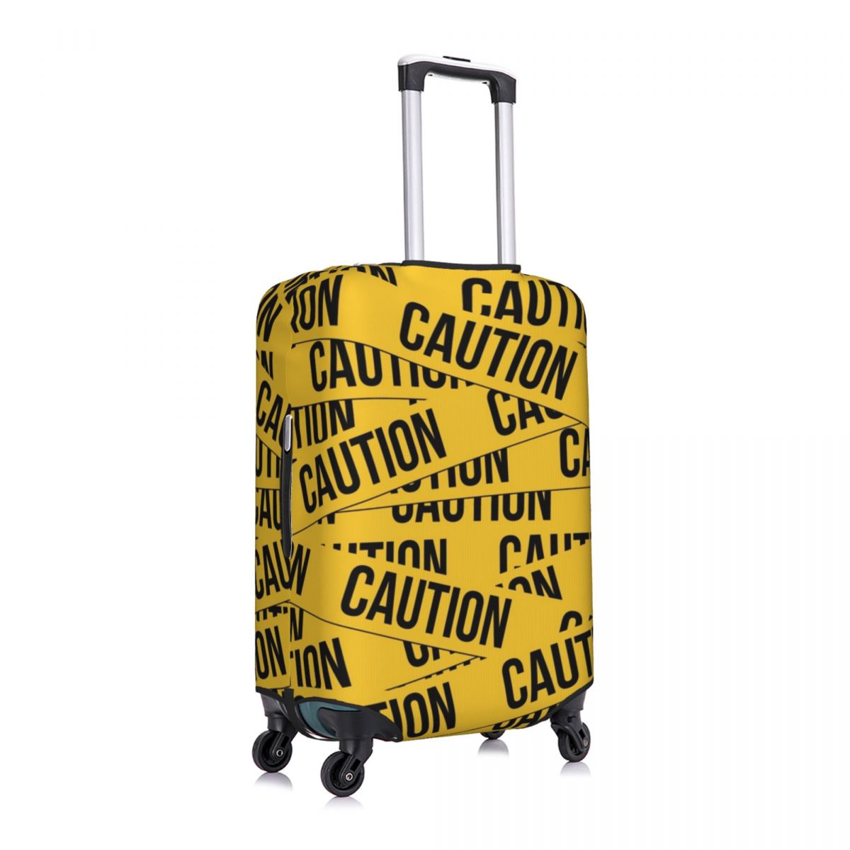 Caution Tape Pattern Suitcase Cover Crime Scene Flight Cruise Trip Elastic Luggage Accesories Protection