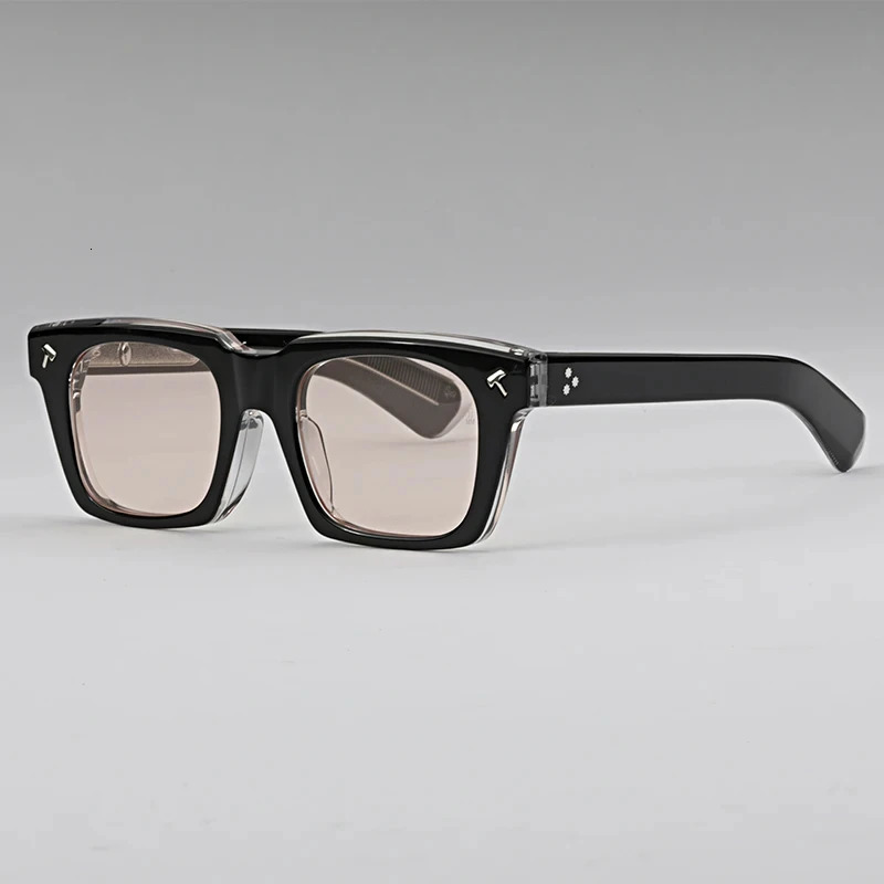 Handmade high-quality square acetate sunglasses QUENTIN mens outdoor UV400 protective sunglasses 241106