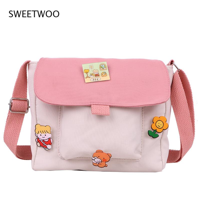2021 New Cute Small Bag Vintage Feeling Soft Girl Girl Heart Soft Cute Student Shoulder Bag Japanese Harajuku Messenger Bag