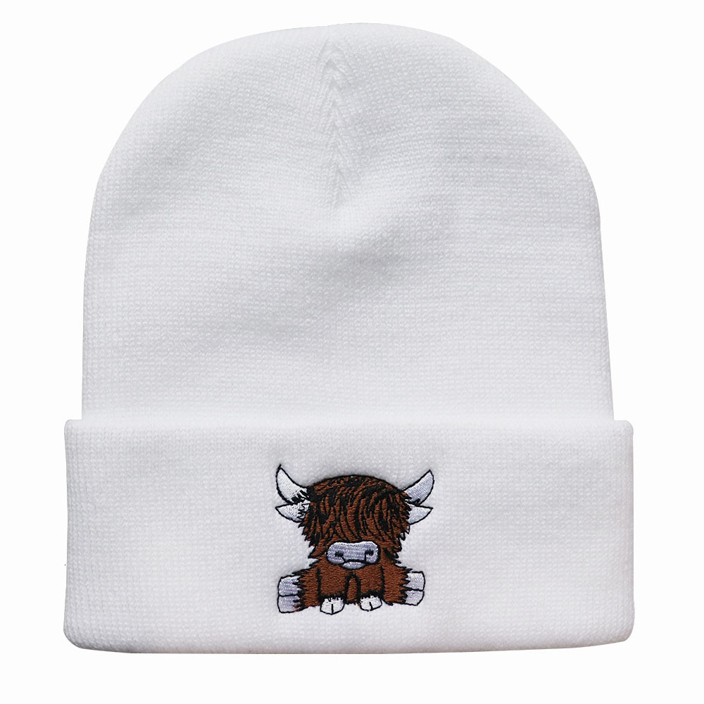 High quality design, Men's and Women's Autumn/Winter Trendy Cartoon Embroidered Knitted Warm Hoodie Hat