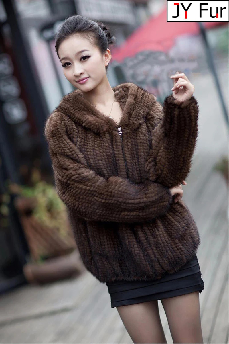 Womens Natural Mink Coat Womens Mink Jacket Full Set Knitted Mink Coat Large Size 4XL 241107