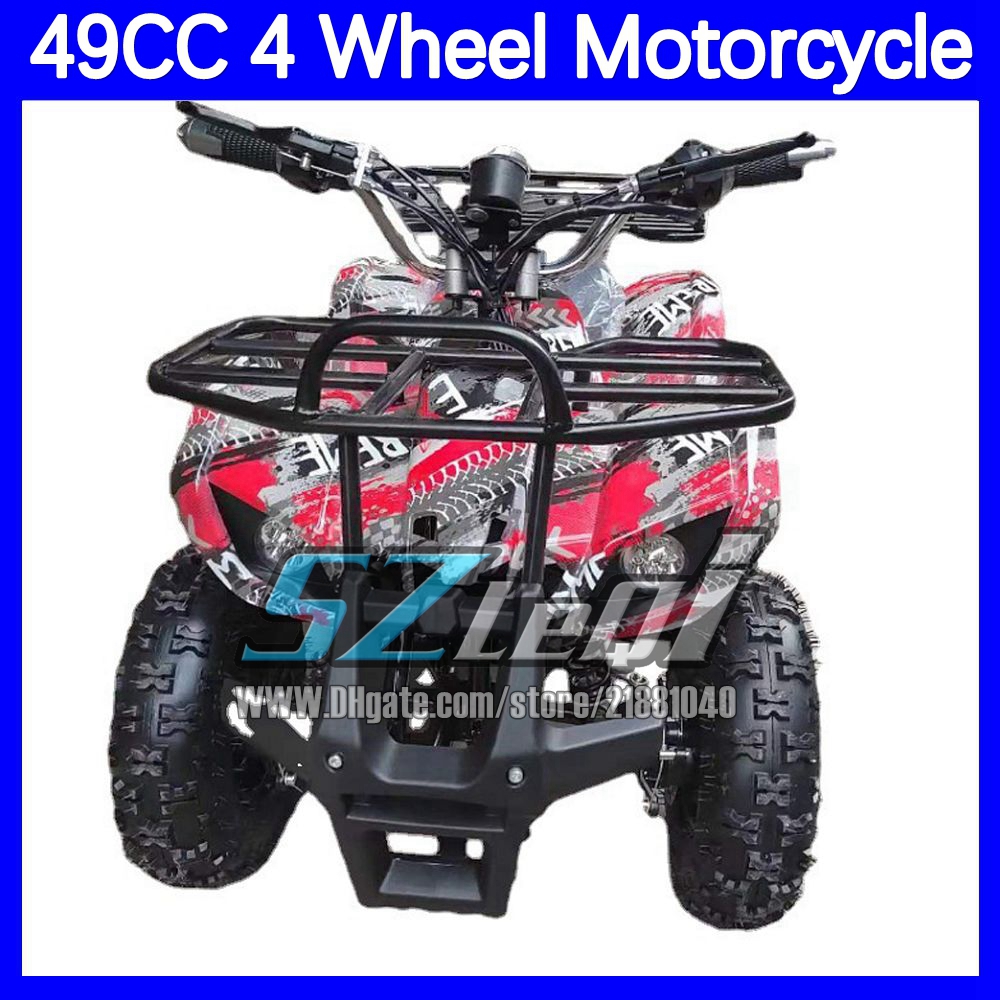 NEW Kids Adult ATV UTV MOTO 49CC 50CC 2 Stroke ATV OFF-road Motorcycle Green Blue Orange Red Racing MOTO Trail Dirt Bike Gasoline 4 Wheel Motorbike Fo