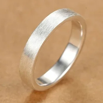 4mm 6mm 8mm pure silver 999 jewelry without carving original 999 ring used for coupler brushed ring customized brushed surface 241106