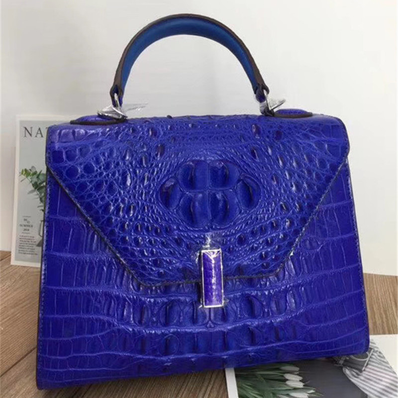 Fashion Designer Lady Purse Genuine Alligator Skin Women's Chic Handbag Exotic Crocodile Leather Female Shoulder Messenger Bag