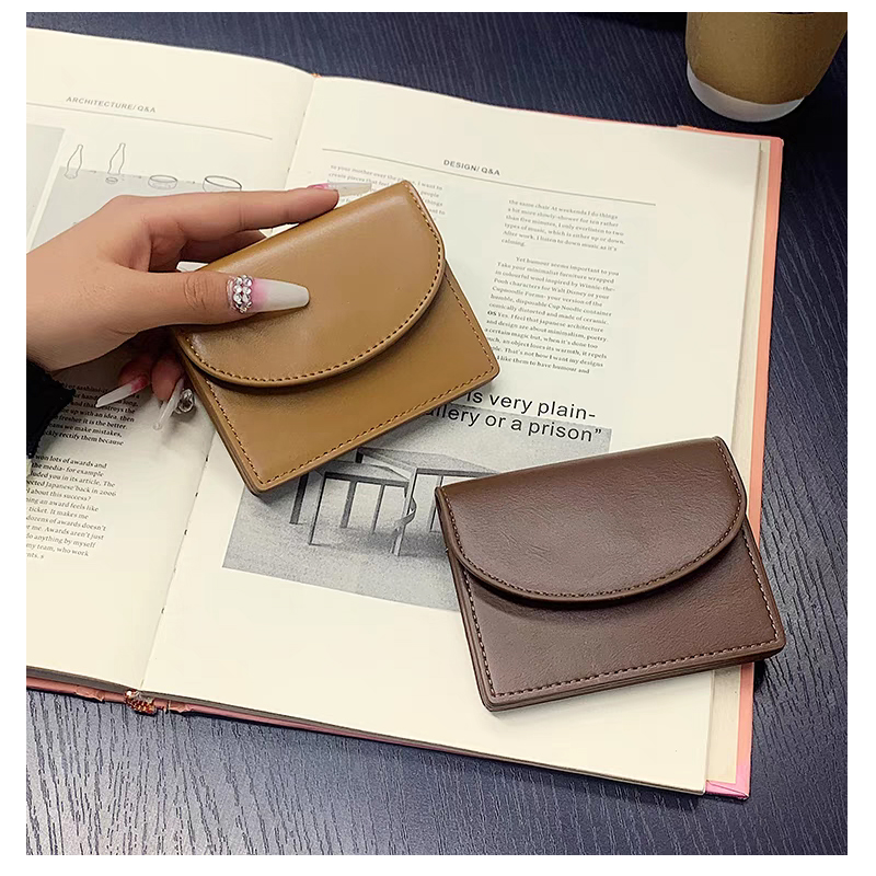 Korean version multicolors women's small wallet student solid color minimalist card holder multifunctional large capacity wallet