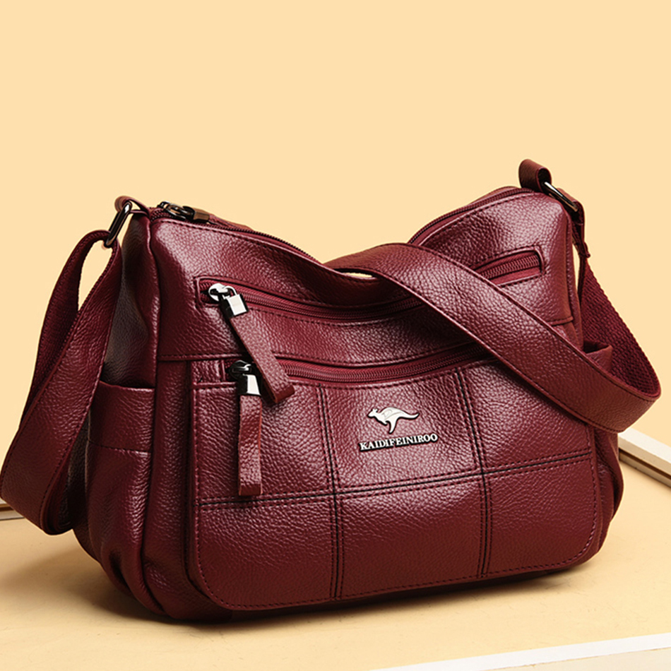 Genuine Brand Soft Leather Women Bags Luxury Handbags Purses Designer 2022 Trend Shoulder Crossbody Messenger Sac for Female