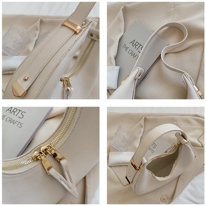 Hobo Bag Woman 2023 Fashion Leather Handbags for Women Black Orange Small Shoulder Bag Green Beige Handbag Bolso Mujer Sac Femme