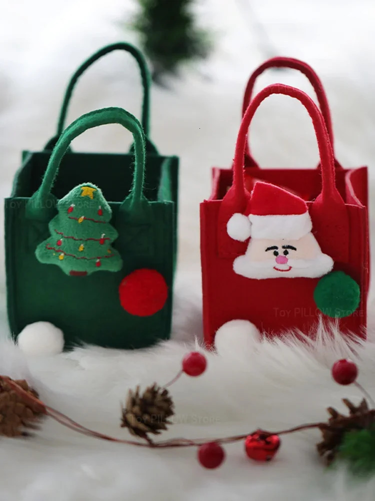 Christmas gift bag Ping An fruit packaging creative felt handbag Christmas bag Christmas Eve gift box 241107