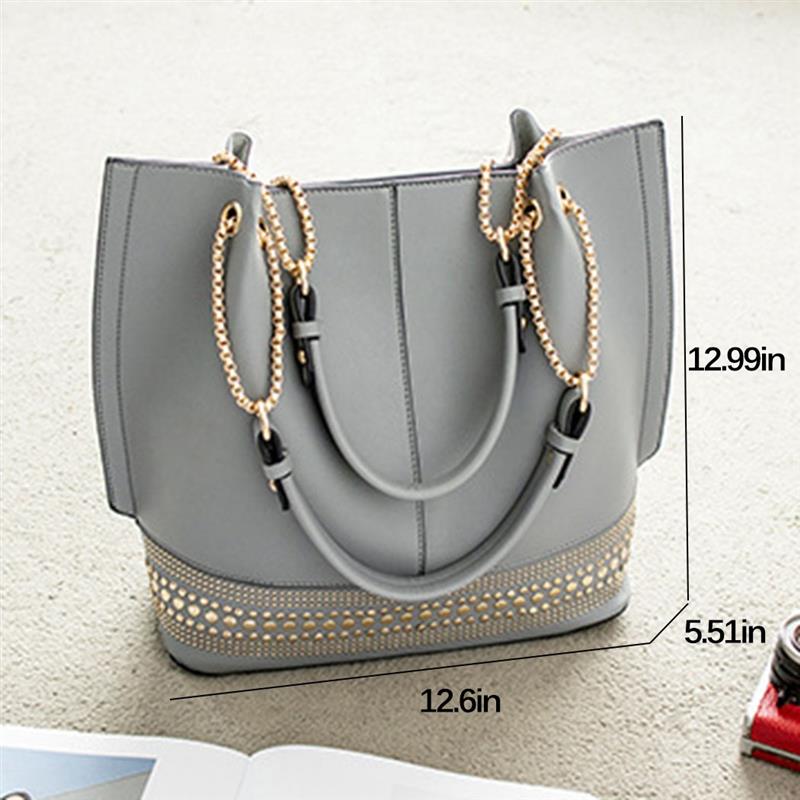 Shoulder Bag Women New Discounts Are Cheap Women Three Set Handbag Three Pieces Tote Bag Crossbody Wallet Leather Handbag 2019