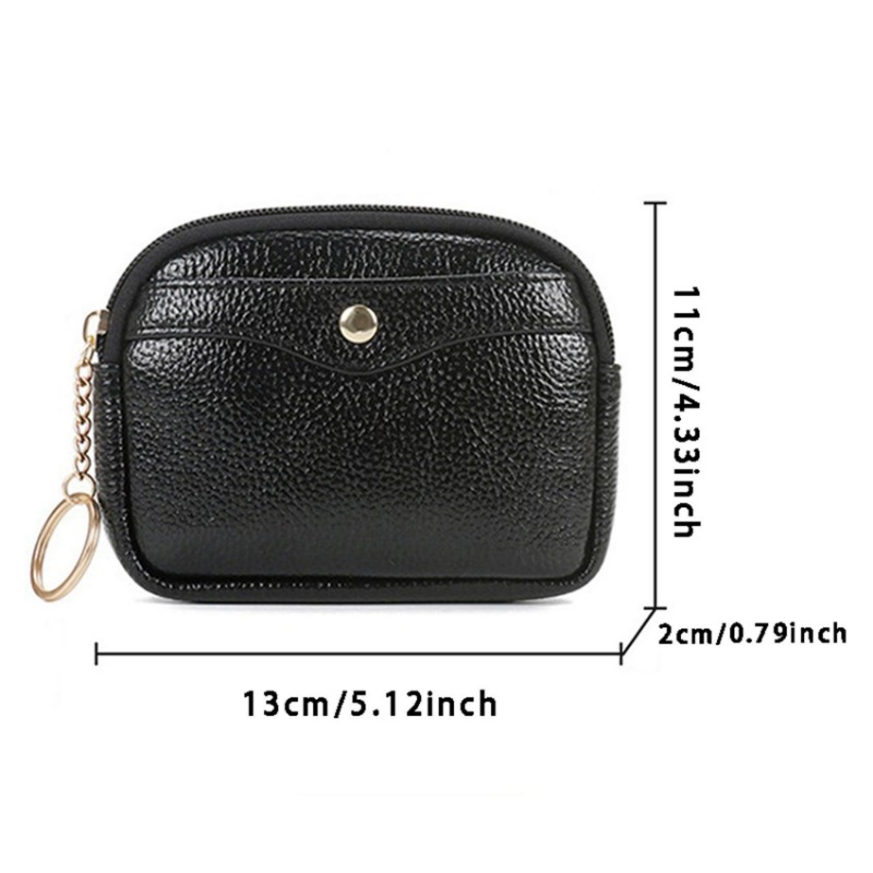Fashion Women Mini Wallet Leather Female Purse Card Holder Coin Short Small Zipper Keychain Clutch Bag