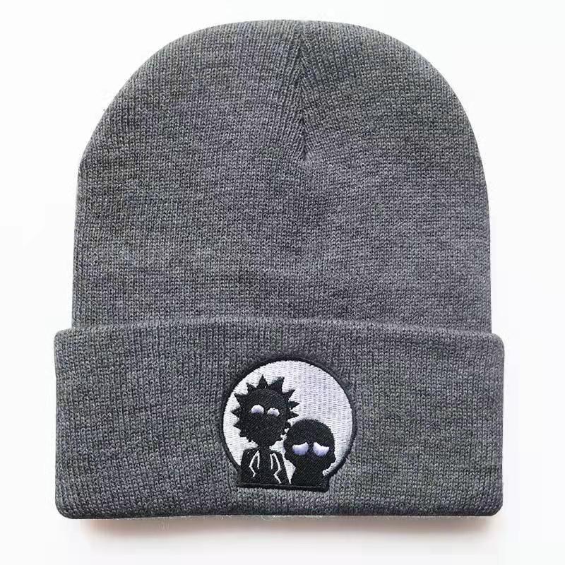 High quality design, New Male and Female Cartoon Embroidered Autumn/Winter Hoodie Knitted Cold Hat