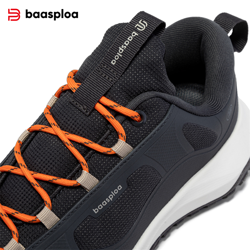Baasploa Men Hiking Shoes Outdoor Walking Shoes Male Waterproof Camping Non Slip Sneakers