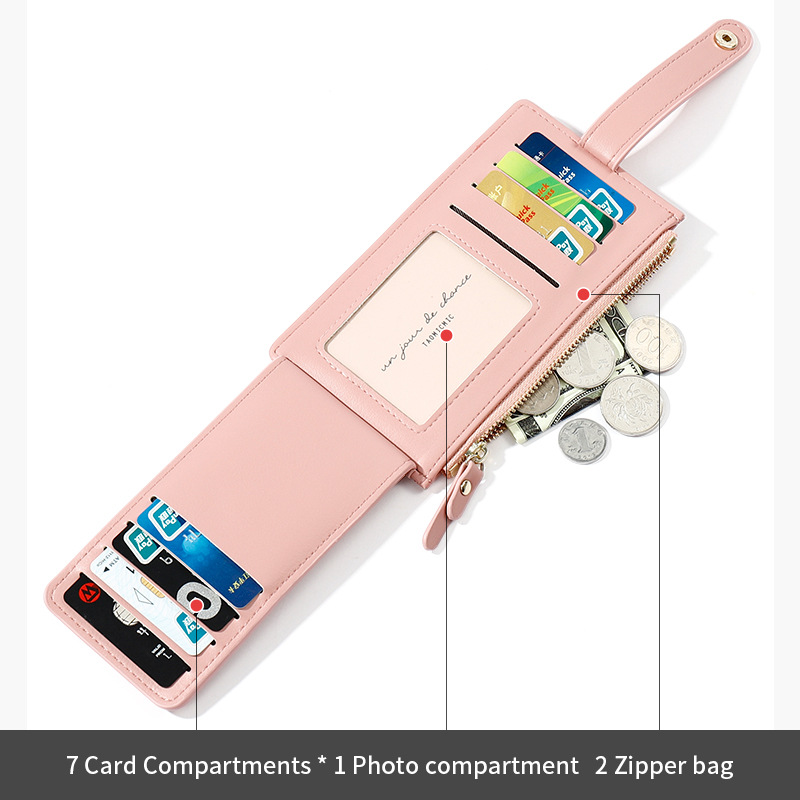 100% RFID Soft Leahter Wallet Women Many Card Holder Female Purses Theftproof Credit Card Wallet Ladies Zipper Coin Pocket NEW
