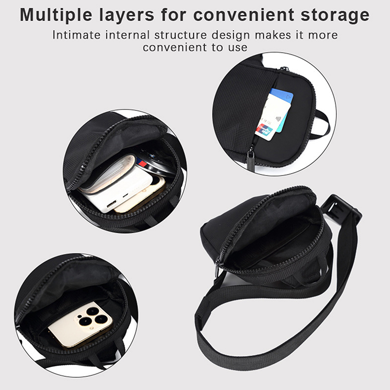 Men's Chest Bag Fashion Small Canvas Shoulder Crossbody Bags For Man Mini Sport Cross Handbag