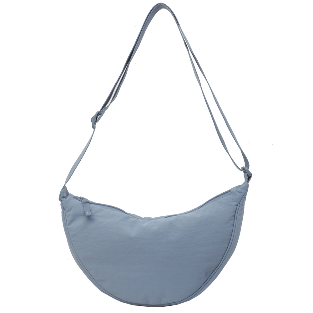 Women Half Moon Underarm Bag Solid Color Crossbody Crescent Bag Simple Satchel Bag Adjustable Strap for Vacation Party
