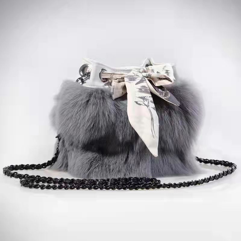 New Fashion Women Bag Free Shipping Fox Fur Clutch Autumn and Winter Makeup Coin Purse Women Bags Designer Handbags High Quality