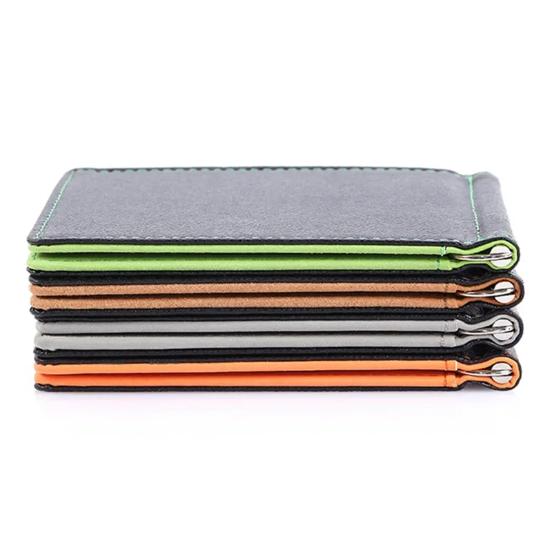 Small Men's Credit ID Card Holder Wallet Male Slim Leather Coin Money Business Card Wallet with Coin Pocket Purse for Men Women