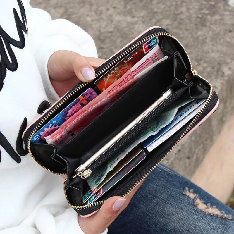 Luxury High Quality Wallet Women Cat Cartoon Wallet Creative Female Card Holder Casual Zip Ladies Clutch PU Leather Coin Purse