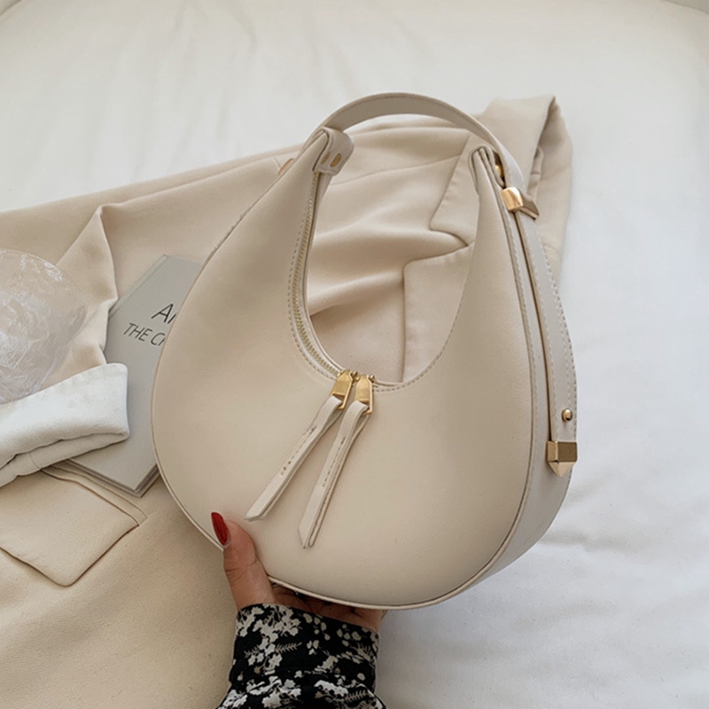 Hobo Bag Woman 2023 Fashion Leather Handbags for Women Black Orange Small Shoulder Bag Green Beige Handbag Bolso Mujer Sac Femme