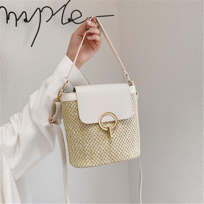 Small Straw Bag Bucket For Women 2024 Summer Crossbody Bags Rattan Bags Beach Lady Travel Purses And Handbags Shoulder Bag Bolsa