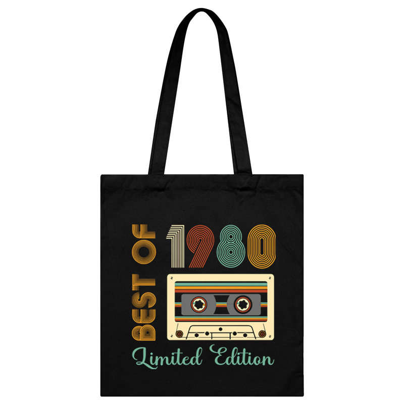 Women 1984 Limited Edition Shoulder Bag Vintage Radio Canvas Tote Bags Men Birthday Years Shopping Bag 1980-1989 Lady Handbags