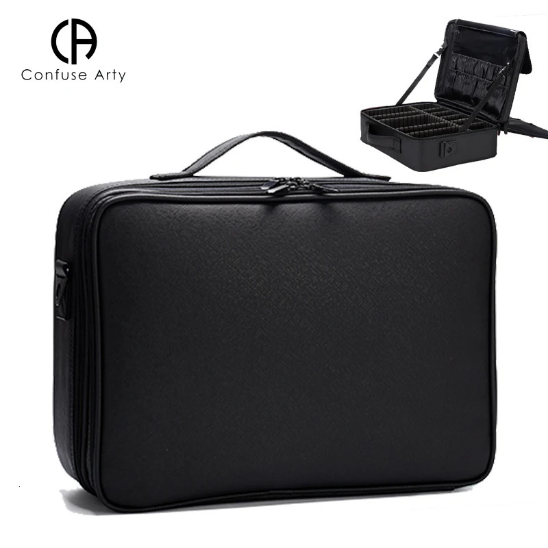High quality waterproof womens PU leather makeup bag portable makeup bag large capacity makeup insert bag travel bag 241106