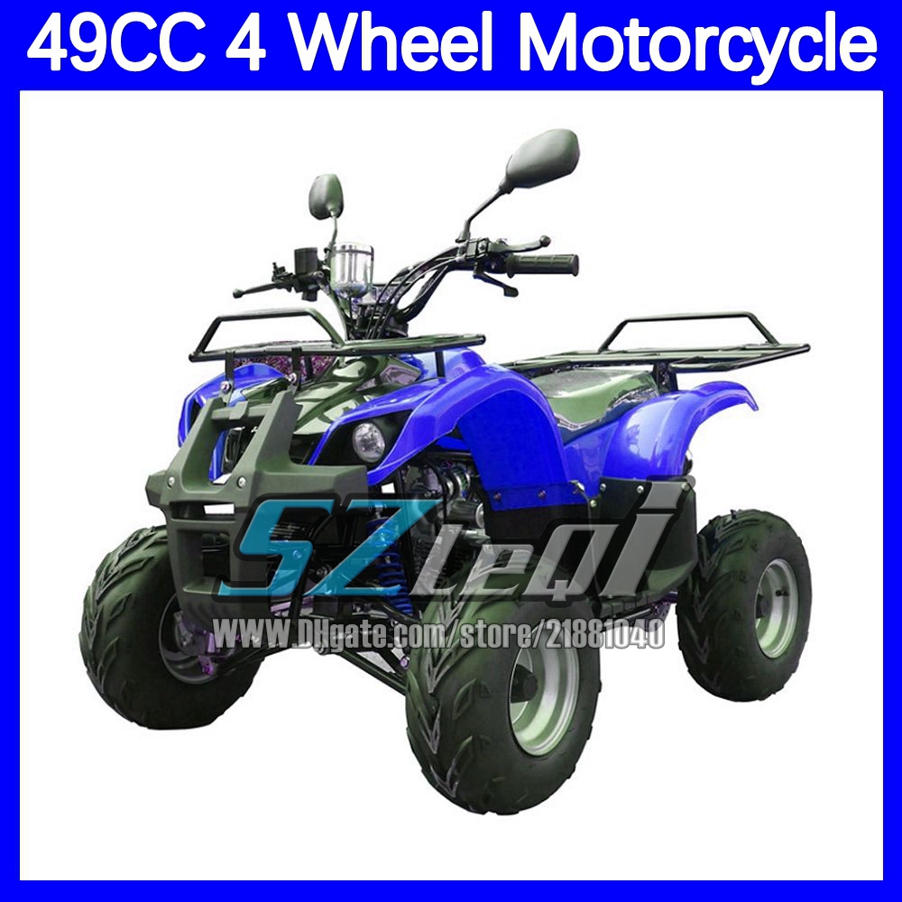 Kids Adult ATV UTV MOTO 49CC 50CC 2 Stroke ATV OFF-road Motorbike ATVS Gas Quadbike 4 Wheels Gasoline Motorcycle For Kids Child Boys Girls Raptor Ramp