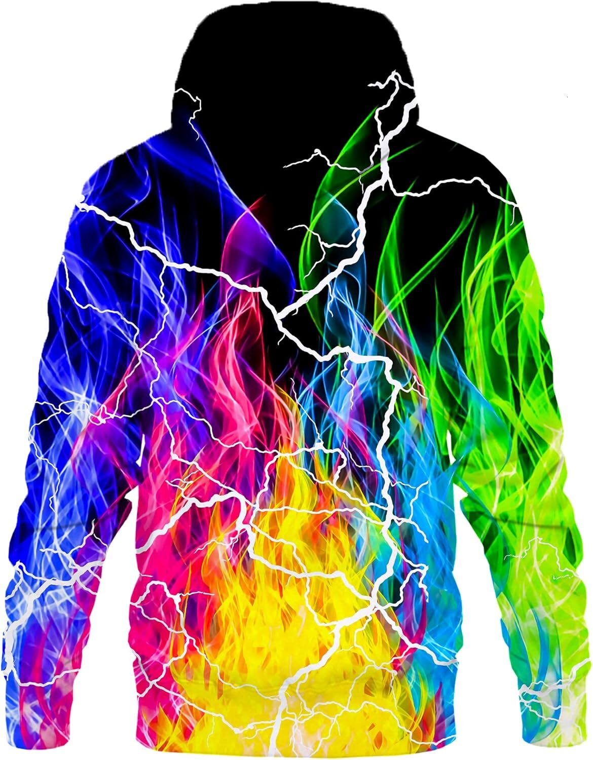 Hoodie for Unisex Novelty 3D Printed Hoodies Long Sleeve Sweatshirts for Men Women with Big Pockets Graphic Trendy colored patterns