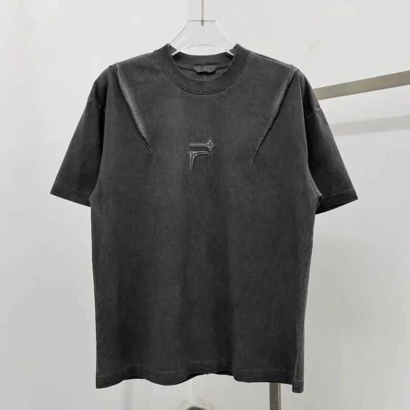 Men's T-Shirts Heavy Industrial THUG CLUB Vintage Embroidery T-shirt Best Quality 1 1 Premium Feeling Loose Casual Washed Tops Mens Womens Tee J2