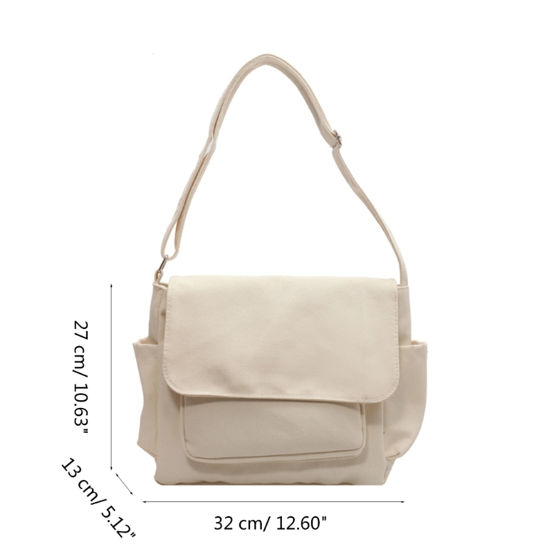 Trendy Japanese Canvas Crossbody Bag Casual Sling Bags for Activities