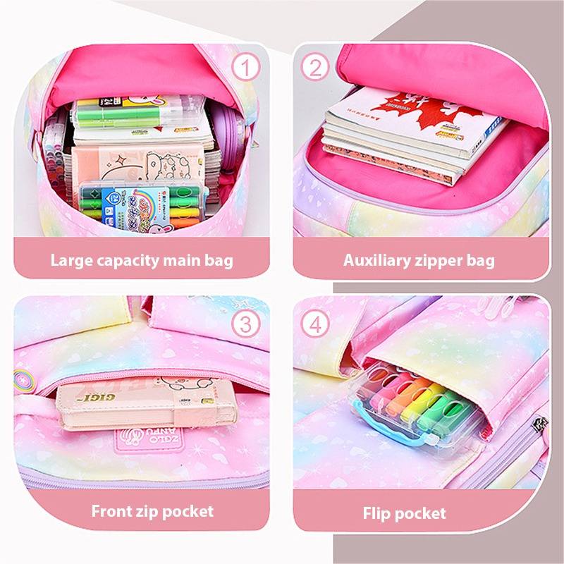 Cute Children School Backpack For Girls Waterproof School Bag Princess Students Backpack Teenager Schoolbag