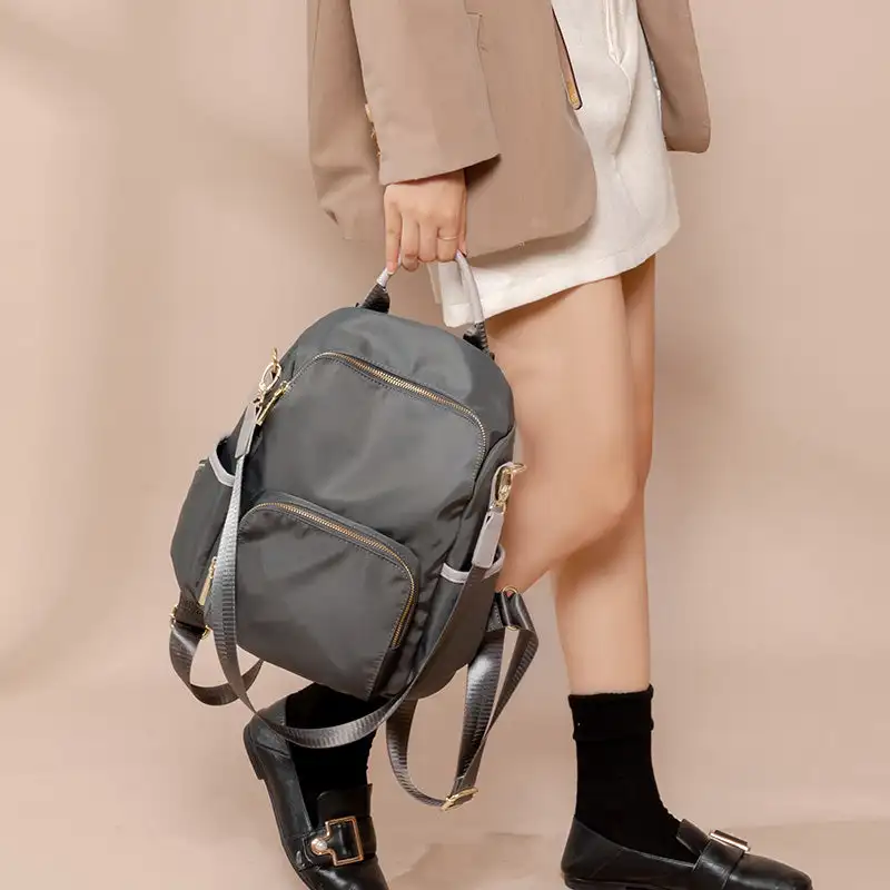 Korean Style Anti Theft Oxford Backpack Casual Fashion Girl's School Bag Multi-purpose Commuter Travel Bagpack Sling Bag Gift