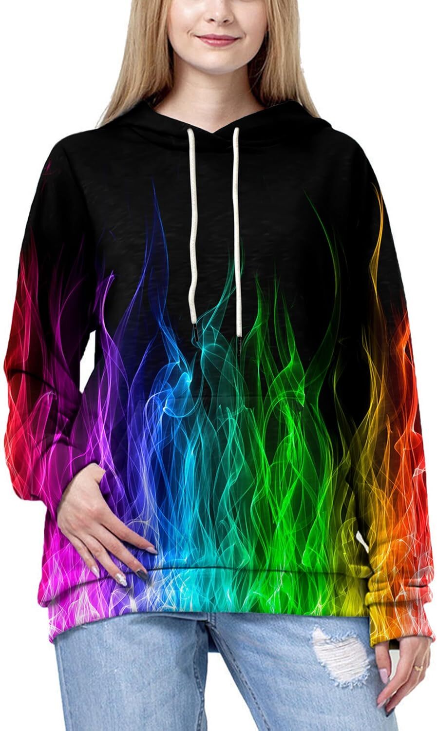 Hoodie for Mens Womens Unisex 3D Printed Hooded Sweatshirt Casual Pullover Hoodie with Big Pockets Graphic Cool, colorful and handsome patterns