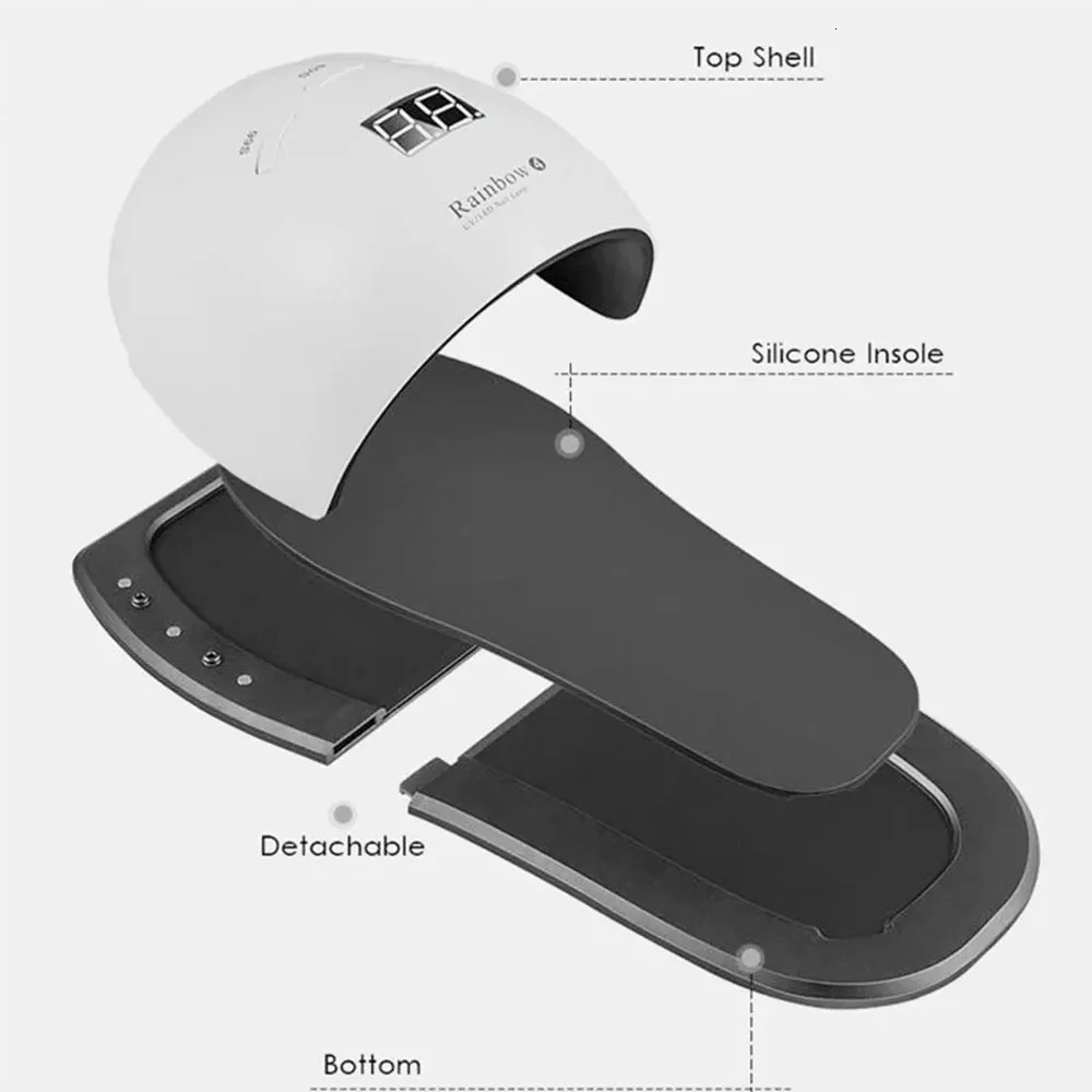 48W LED UV Manicure Lamp for Feet Professional Nail Dryer Portable Gel Nail Polish Curing Nail Gel Varnish Nail Art Tools 241106