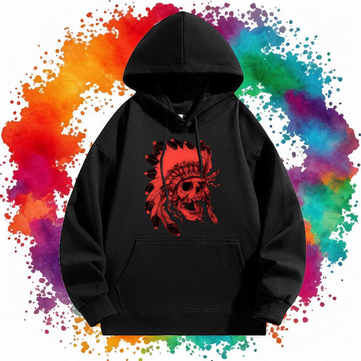 2024 DIY Men Sweatshirt hoodie Hooded Collar Breathable Soft Hoodie Pullover Black Oversized Top Pullover Hoodie Outdoor Thick Plush
