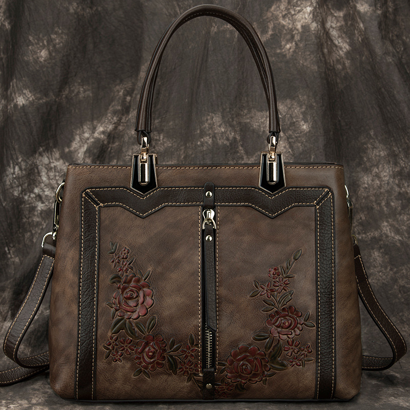 MOTAORA Women's Bag Retro Genuine Leather Luxury Handbags For Women 2023 New Handmade Crossbody Bag Large Capacity Bags Female