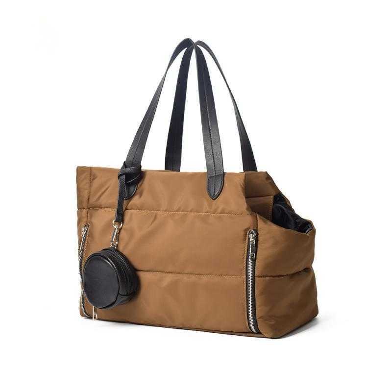 down cotton pet bag, cat and dog portable bag with plush, portable shoulder bag outdoor use 241115