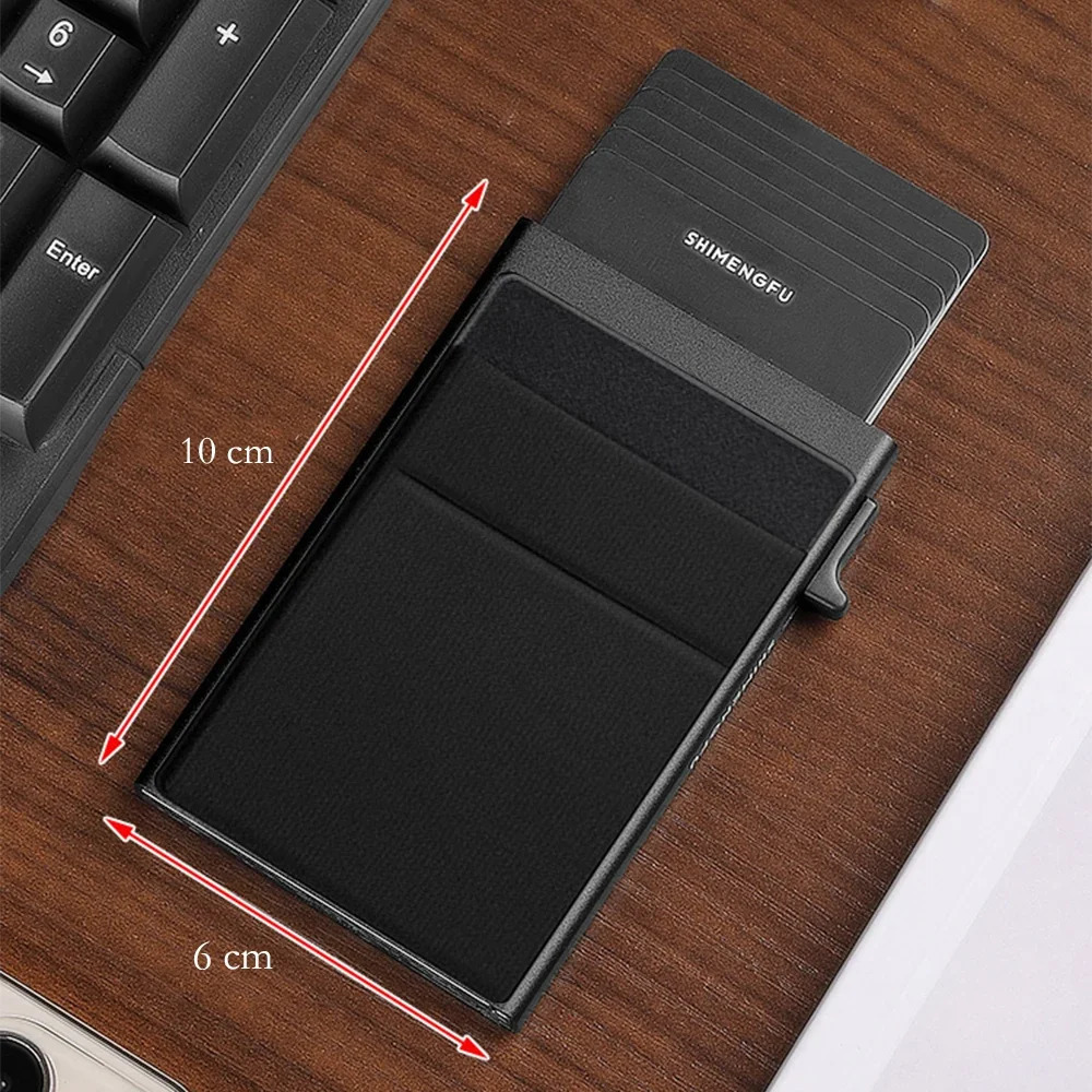 Rfid Credit Card Holder Men Thin Slim Mini Minimalist Wallets Metal Bank ID Cardholer Case Wallet for Carteras Choice 241029