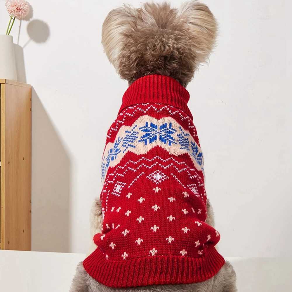 Christmas Dog Cat Sweater Knitted Winter Dog Clothing Puppy ChihuahuaYork Puppy Jacket Pet Cat Clothing Y241107
