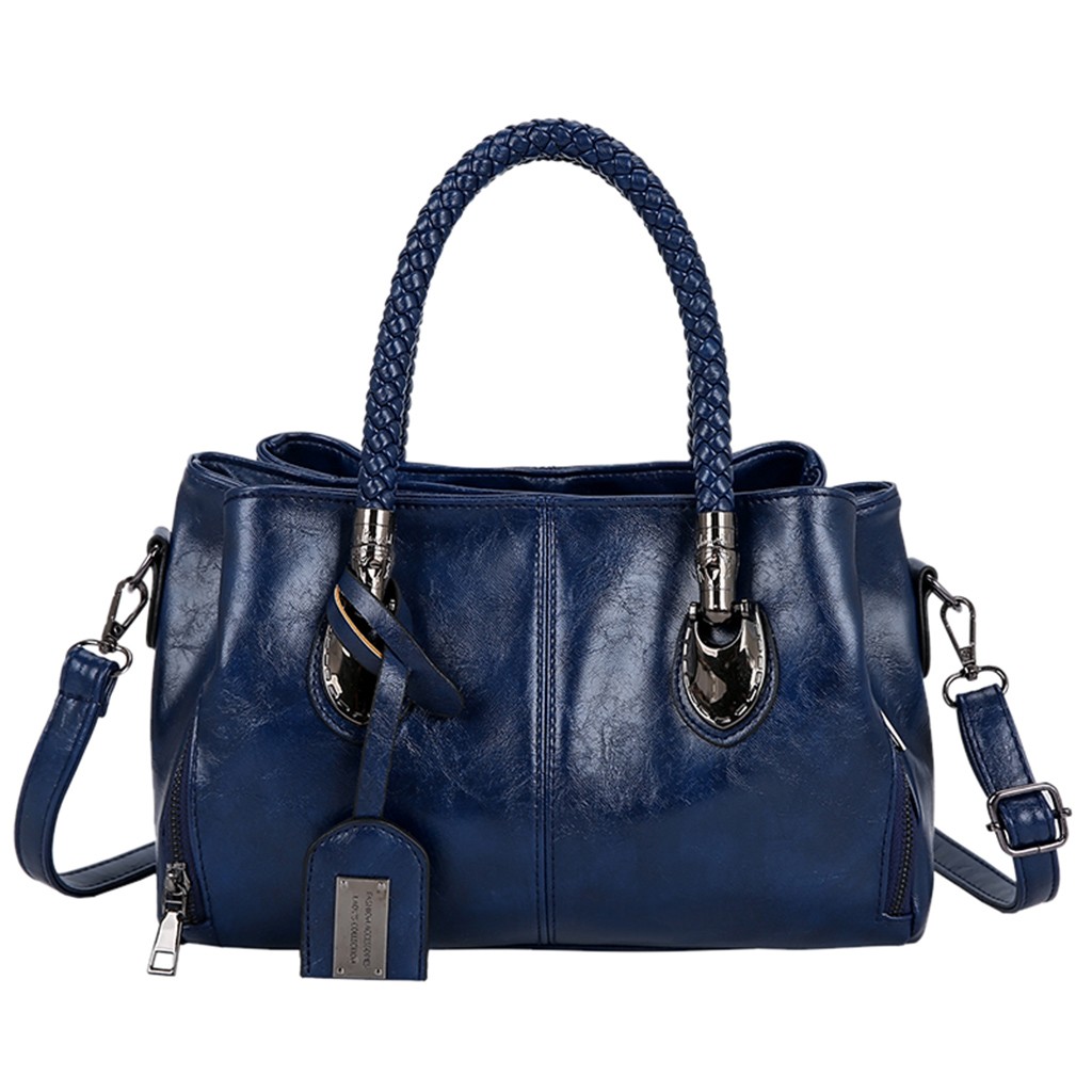 Fashion Women's Solid Color Large Capacity Leather Shoulder Bag Handbag Designer Version Luxury Wild Girls Messenger Bags
