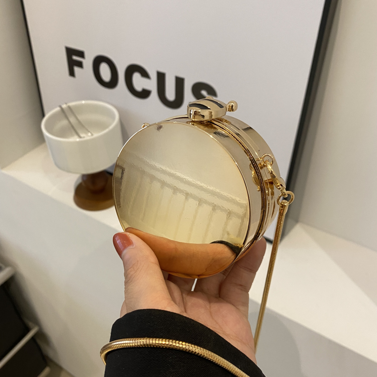 Mini Lipstick Bag Decorate Designer Handbag and Purse Fashion Women Shoulder Circular mirror Bag Chain Crossbody bag Female