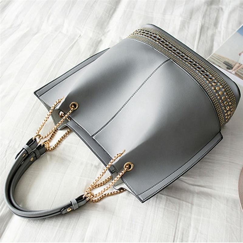 Shoulder Bag Women New Discounts Are Cheap Women Three Set Handbag Three Pieces Tote Bag Crossbody Wallet Leather Handbag 2019