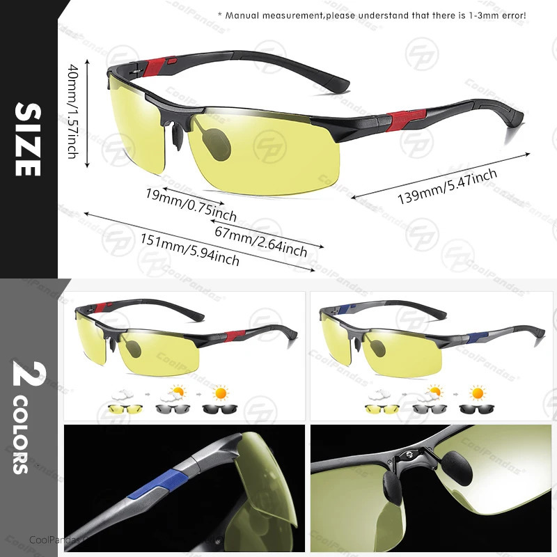 High quality aluminum sunglasses poelectric mens anti night vision driving polarized sunglasses UV400 zonnebril here 241106