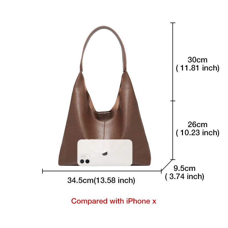 FOXER Minimalist Winter Split Leather Womens Underwear Handbag Cowboy Handbag Womens Large Casual Stray Shoulder Bag Christmas Gift 241107