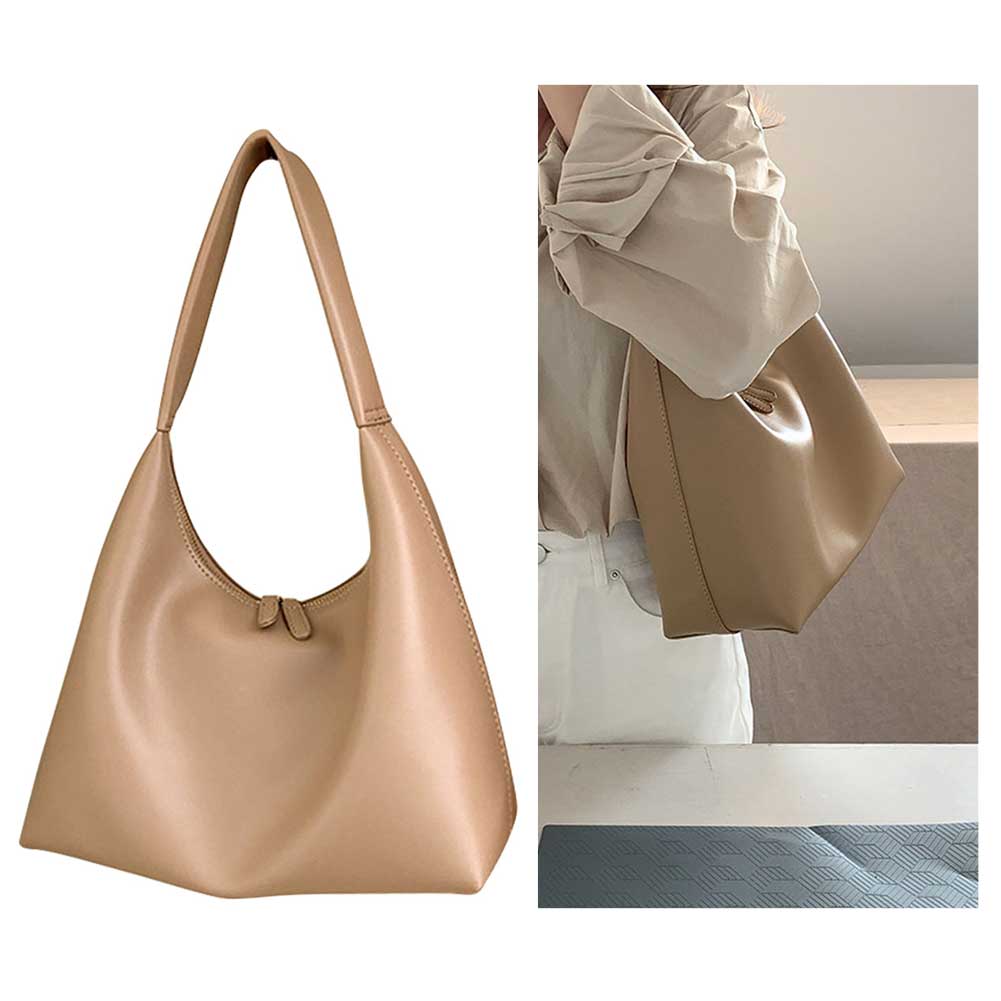 Women Leather Shoulder Bag Big Capacity Vintage Tote Bag Casual Top Handle Bag Satchel Hobo Bag Girl Stylish Purse